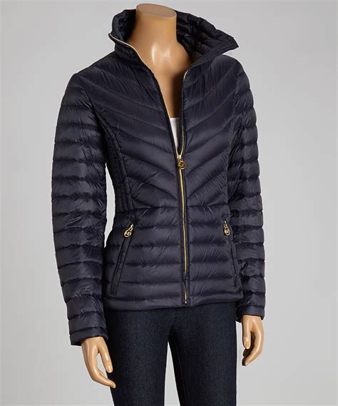 michael kors true navy mantel|michael kors puffer coat.